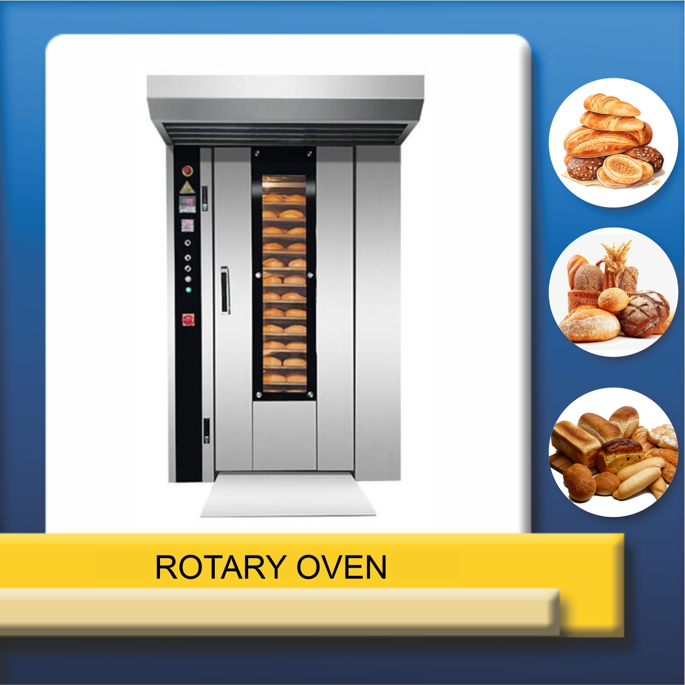 horizontal rotary oven without stand
